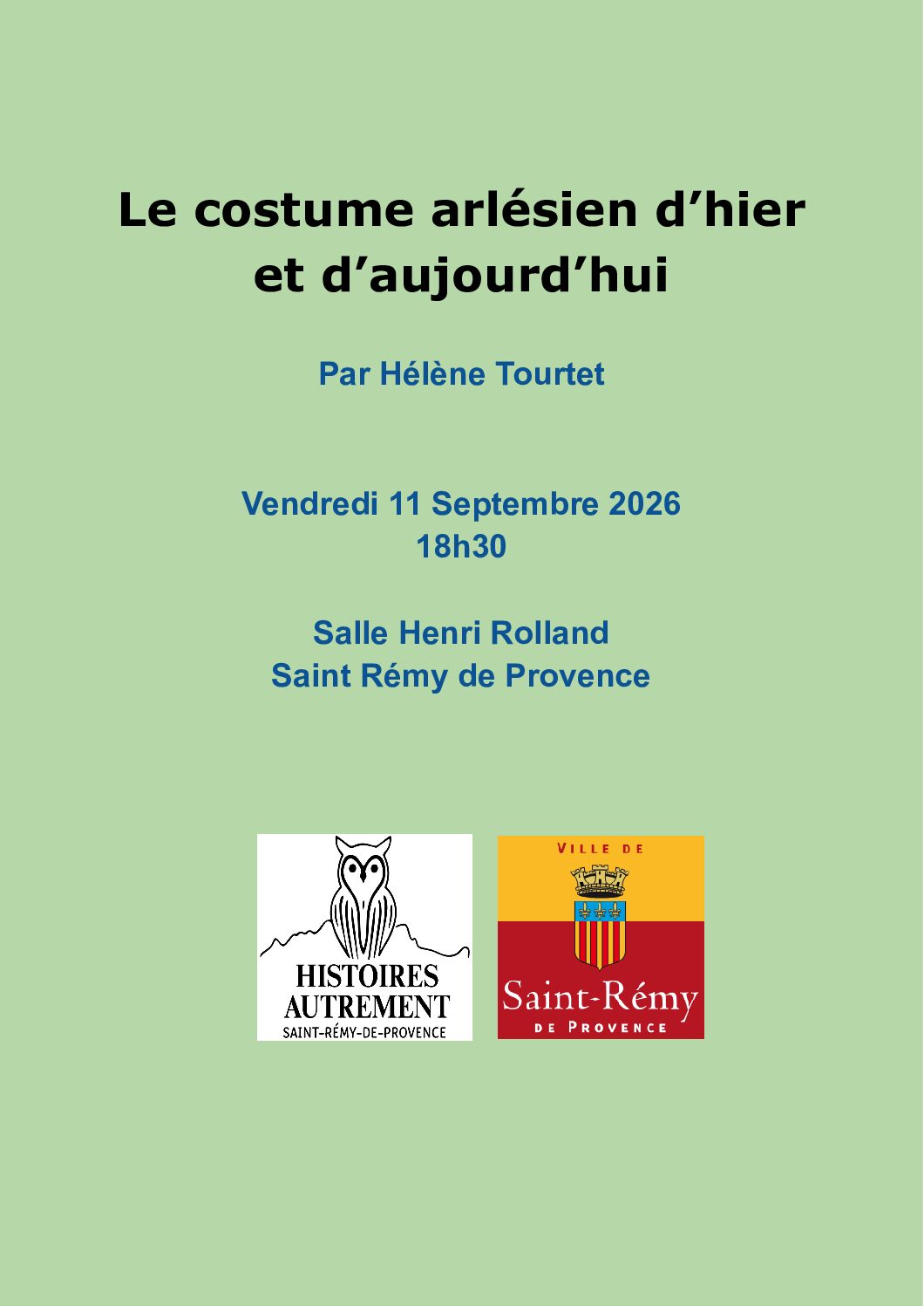 Conf : Le costume provençal,  par Helène Tourtet